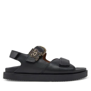 Sandały Tommy Hilfiger Leather Sporty Sandal FW0FW08799 Czarny