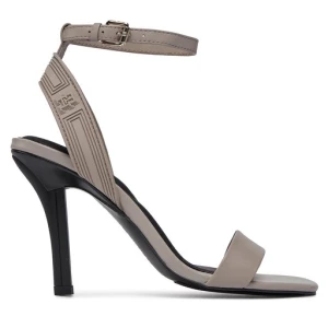 Sandały Tommy Hilfiger Sporty Leather High Heel Sandal FW0FW07795 Beżowy