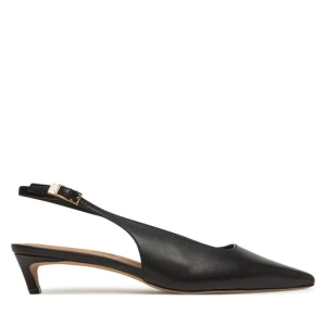 Sandały Tommy Hilfiger Squared Toe Kitten Slingback FW0FW08711 Czarny