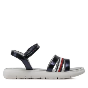 Sandały Tommy Hilfiger Stripes Velcro T4A2-32771-1372 S Granatowy