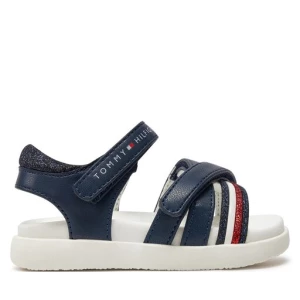 Sandały Tommy Hilfiger Strippes Velcro Sanadal T1A2-33234-0326 M Granatowy