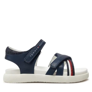 Sandały Tommy Hilfiger Strippes Velcro Sanadal T1A2-33234-0326 S Granatowy