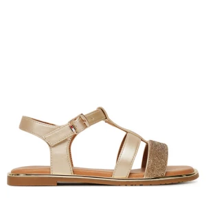 Sandały Tommy Hilfiger T3A2-33781-1372 M Złoty