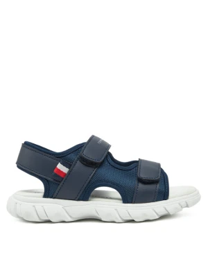 Sandały Tommy Hilfiger Velcro Sandal T1B2-33898-1591 S Granatowy