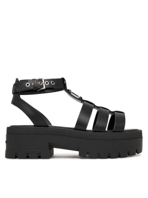 Sandały Tommy Jeans Tjw Fisherman Leather Max Sandal EN0EN02943 Czarny
