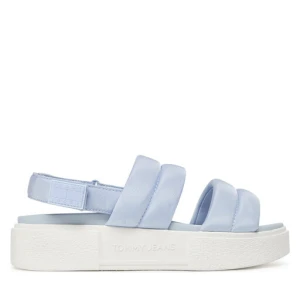 Sandały Tommy Jeans Tjw Flatform Sandal EN0EN02802 Błękitny