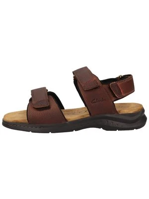 Sandały trekkingowe Clarks brązowy