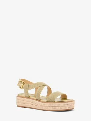 Sandały typu espadryle Lynnz błyszczącej siateczki z łańcuszka MICHAEL Michael Kors