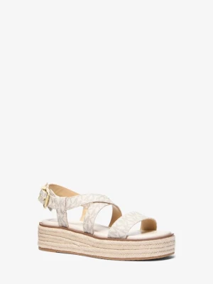 Sandały typu espadryle na platformie Lynn z charakterystycznym logo Michael Kors