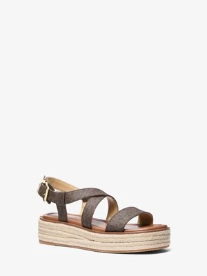 Sandały typu espadryle na platformie Lynn z charakterystycznym logo MICHAEL Michael Kors