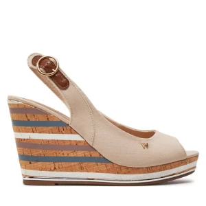 Sandały Wrangler Raval Marina Women Wedge 20241057.32A Beżowy