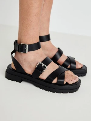 Sandały z cholewką ONLY SHOES By Zalando czarny