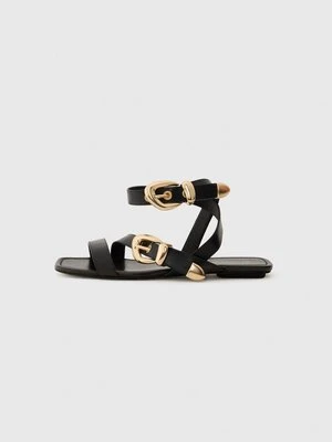 Sandały z cholewką Stuart Weitzman czarny