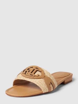 Sandały z detalem z logo Lauren Ralph Lauren