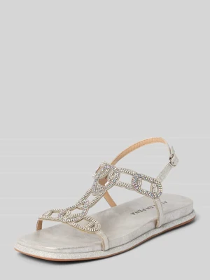 Sandały z obszyciem kamieniami stras Alma en Pena