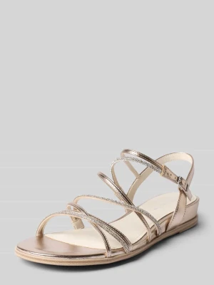 sandały z obszyciem kamieniami stras tamaris