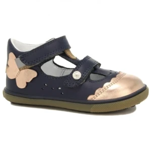 Sandały zabudowane Bartek dla dziewcząt granatowo złoty w 81798 029 p47121