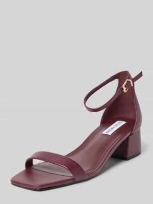 Sandały ze sprzączką model ‘GENA’ Steve Madden Bordowy