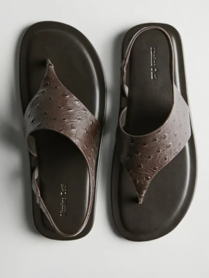 Sandały Ze Zwierzęcym Wzorem - Brązowy - - Massimo Dutti - Kobieta