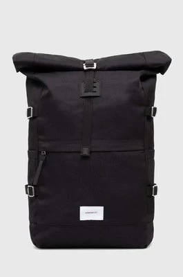 Sandqvist plecak Bernt kolor czarny duży gładki SQA1039