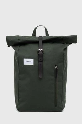 Sandqvist plecak Dante kolor zielony duży gładki SQA2198