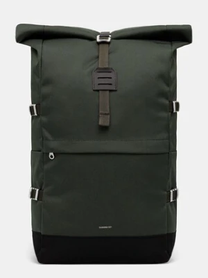 Sandqvist plecak Icon Rolltop L kolor zielony duży gładki 251305606