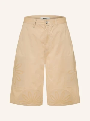 Sandro Bermudy W Stylu Jeansowym beige