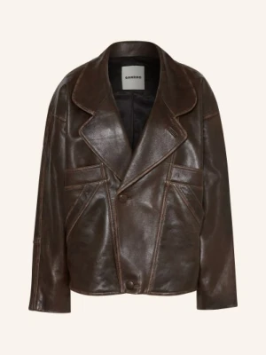 Sandro Blezer Skórzany braun