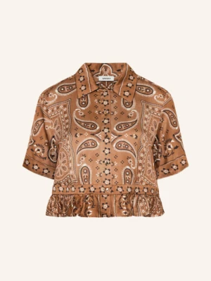 Sandro Bluzka Koszulowa Z Satyny braun