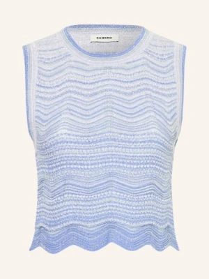 Sandro Bluzka Z Dzianiny Z Brokatową Przędzą blau