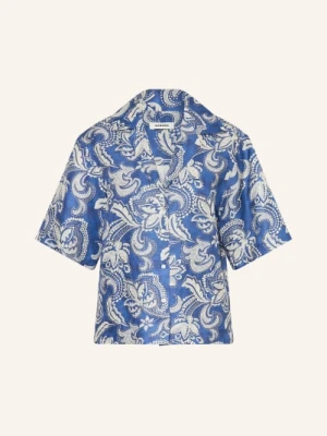 Sandro Bluzka Z Lnu Z Rękawami 3/4 blau