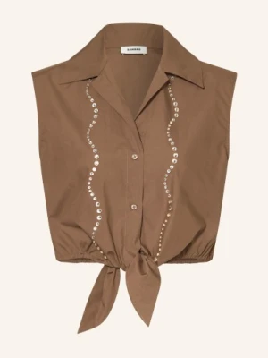Sandro Bluzka Z Ozdobnymi Kamykami braun