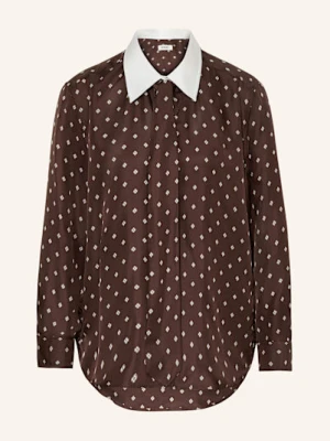 Sandro Bluzka Z Wiązaniem Pod Szyją Z Jedwabiu braun