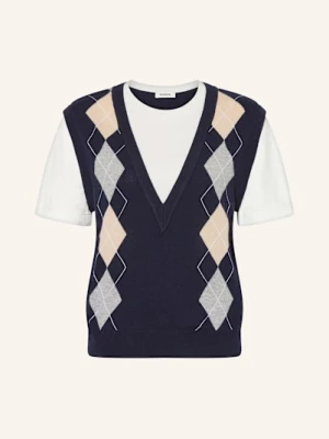 Sandro Dzianinowa Koszulka blau