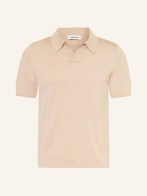 Sandro Dzianinowa Koszulka Polo beige