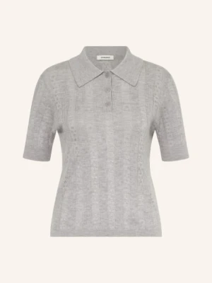 Sandro Dzianinowa Koszulka Polo grau