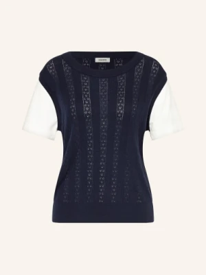 Sandro Dzianinowa Koszulka Z Mieszanki Materiałów blau