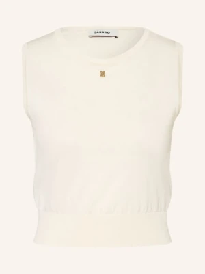 Sandro Dzianinowy Top weiss