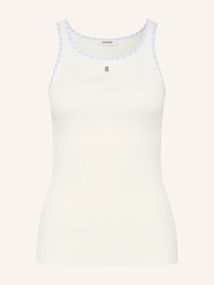 Sandro Dzianinowy Top weiss