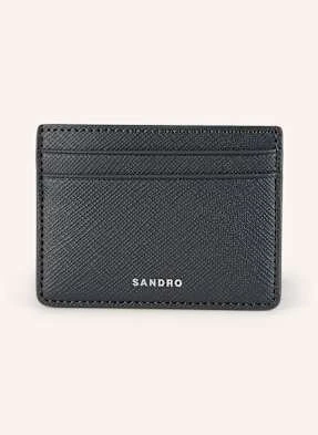 Sandro Etui Na Karty Ze Skóry Saffiano grau