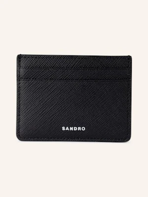 Sandro Etui Na Karty Ze Skóry Saffiano schwarz