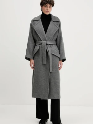 Sandro Ferrone płaszcz z dodatkiem wełny
