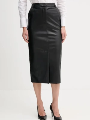 Sandro Ferrone spódnica kolor czarny midi prosta S15YBFRIBES