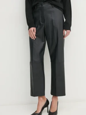 Sandro Ferrone spodnie damskie kolor czarny proste high waist SFS15YBERACHELE