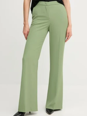 Sandro Ferrone spodnie damskie kolor zielony szerokie high waist S25XBEFRING