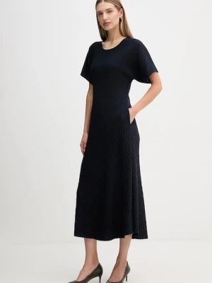 Sandro Ferrone sukienka kolor granatowy midi rozkloszowana S14YBFBACILLO