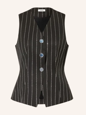 Sandro Kamizelka Blezerowa Z Błyszczącą Przędzą I Cekinami schwarz