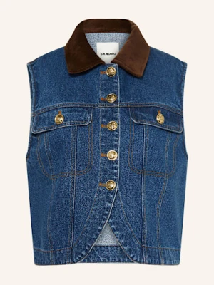 Sandro Kamizelka Jeansowa blau