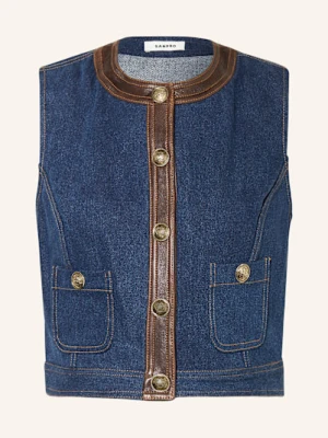 Sandro Kamizelka Jeansowa blau