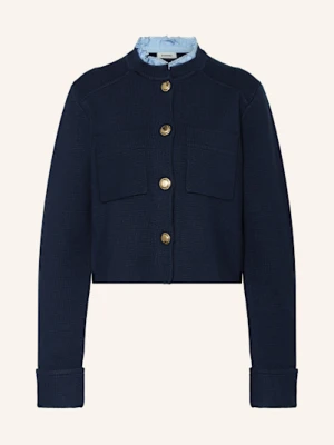 Sandro Kardigan Z Odpinanym Kołnierzem blau